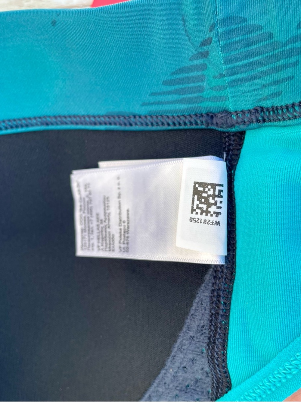 NEW North Face Stow-n-Go Phone Pocket Botanical Tropical Teal Blue Sports Bra XS - Picture 14 of 15